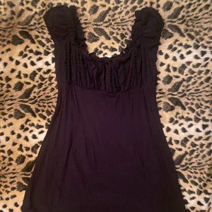 Free People Black Mini Dress